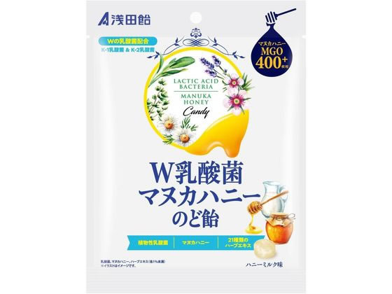 浅田飴 W乳酸菌マヌカハニーのど飴 60g 1袋※軽(ご注文単位1袋)【直送品】