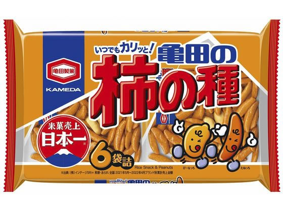 亀田製菓 亀田の柿の種 6袋 1パック※軽(ご注文単位1パック)【直送品】