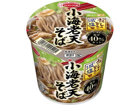 エースコック だしの旨みで減塩 小海老天そば 1個※軽(ご注文単位1個)【直送品】
