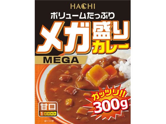 ハチ食品 メガ盛りカレー 甘口 300g 1個※軽（ご注文単位1個)【直送品】