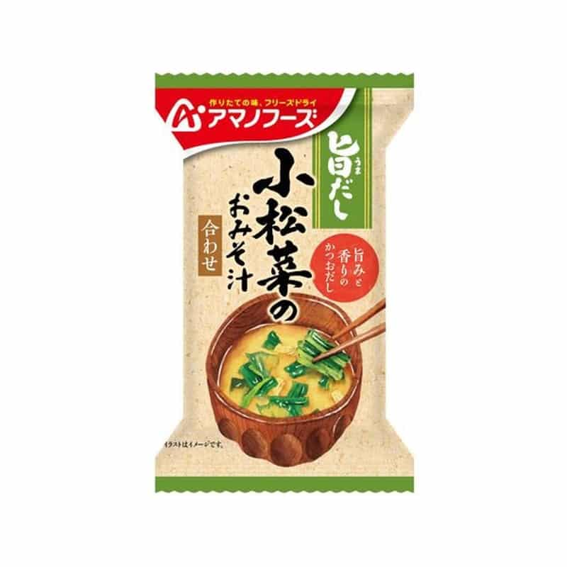 アマノフーズ 旨だし 小松菜のおみそ汁 1食 1個※軽（ご注文単位1個)【直送品】