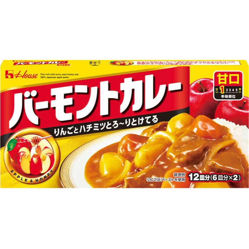 ハウス食品 バーモントカレー 甘口 230g 1箱※軽(ご注文単位1箱)【直送品】