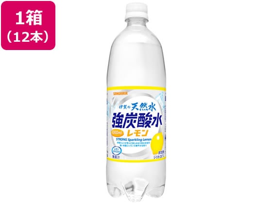 日本サンガリア 伊賀の天然水 強炭酸水 レモン 1L×12本 1箱※軽(ご注文単位1箱)【直送品】