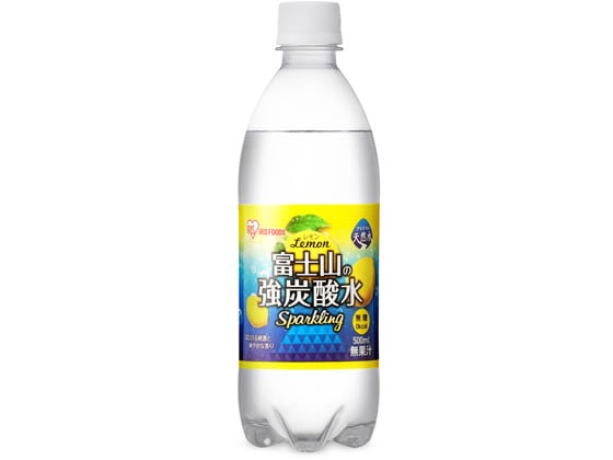 アイリスオーヤマ 富士山の天然水 強炭酸水レモン 500ml 1本※軽(ご注文単位1本)【直送品】