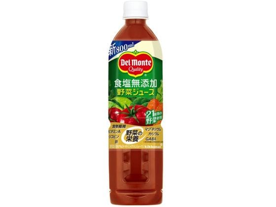 デルモンテ 食塩無添加 野菜ジュース 800ml 1本※軽(ご注文単位1本)【直送品】