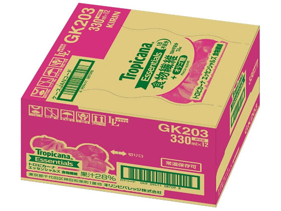 キリンビバレッジ トロピカーナエッセンシャルズ 食物繊維 330mL 12本 1箱※軽(ご注文単位1箱)【直送品】