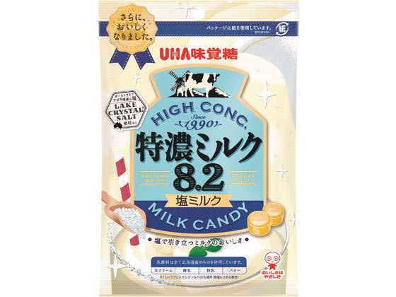 UHA味覚糖 特濃ミルク8.2 塩ミルク 1袋※軽（ご注文単位1袋）【直送品】