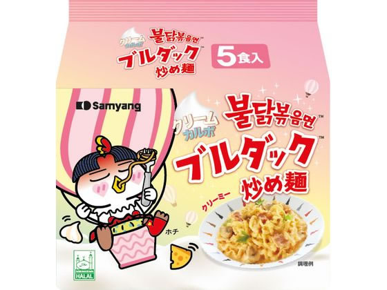 三養ジャパン クリームカルボナーラ ブルダック炒め麺 袋麺 5食パック 1パック※軽(ご注文単位1パック)【直送品】