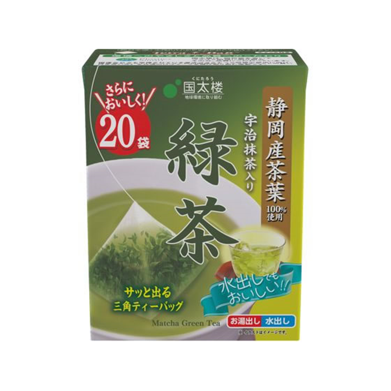 国太楼 宇治抹茶入り緑茶 三角ティーバッグ 20P 17872 1個※軽(ご注文単位1個)【直送品】