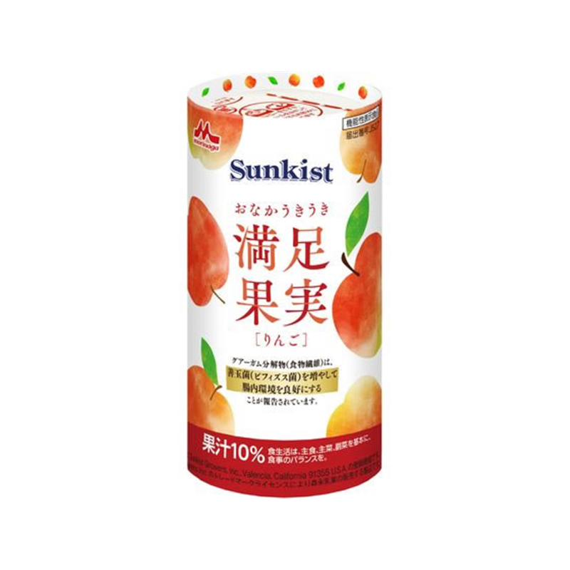 Sunkist おなかうきうき満足果実 りんご 125mL 1本※軽（ご注文単位1本）【直送品】