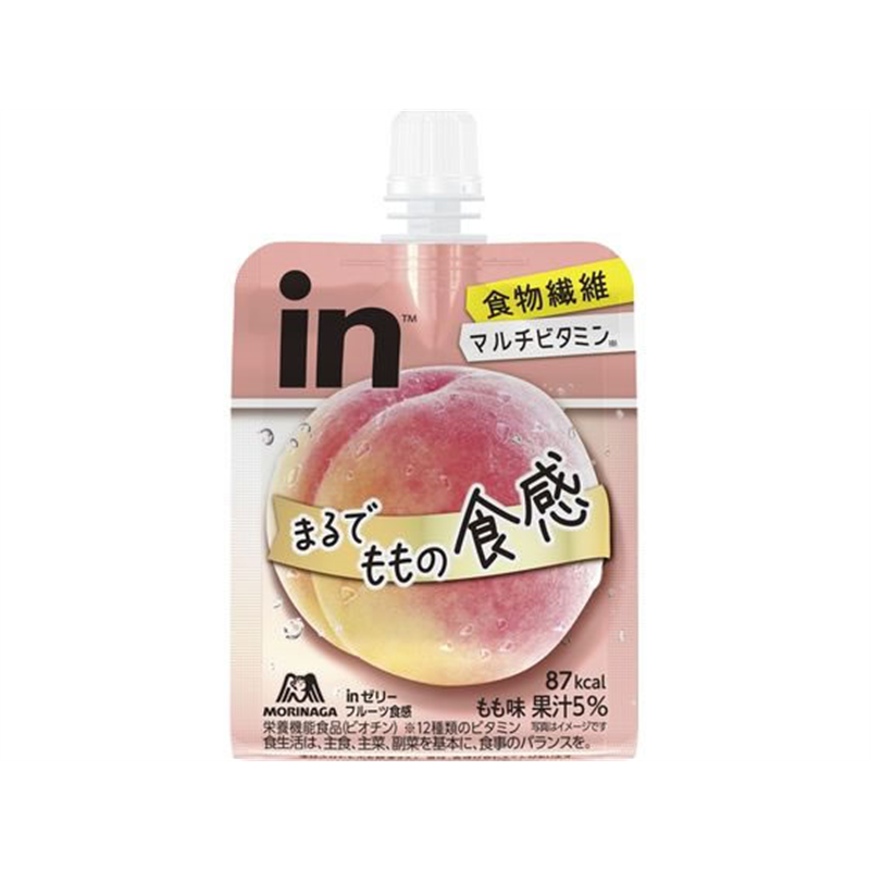 森永製菓 inゼリー フルーツ食感 もも 150g 1個※軽（ご注文単位1個）【直送品】