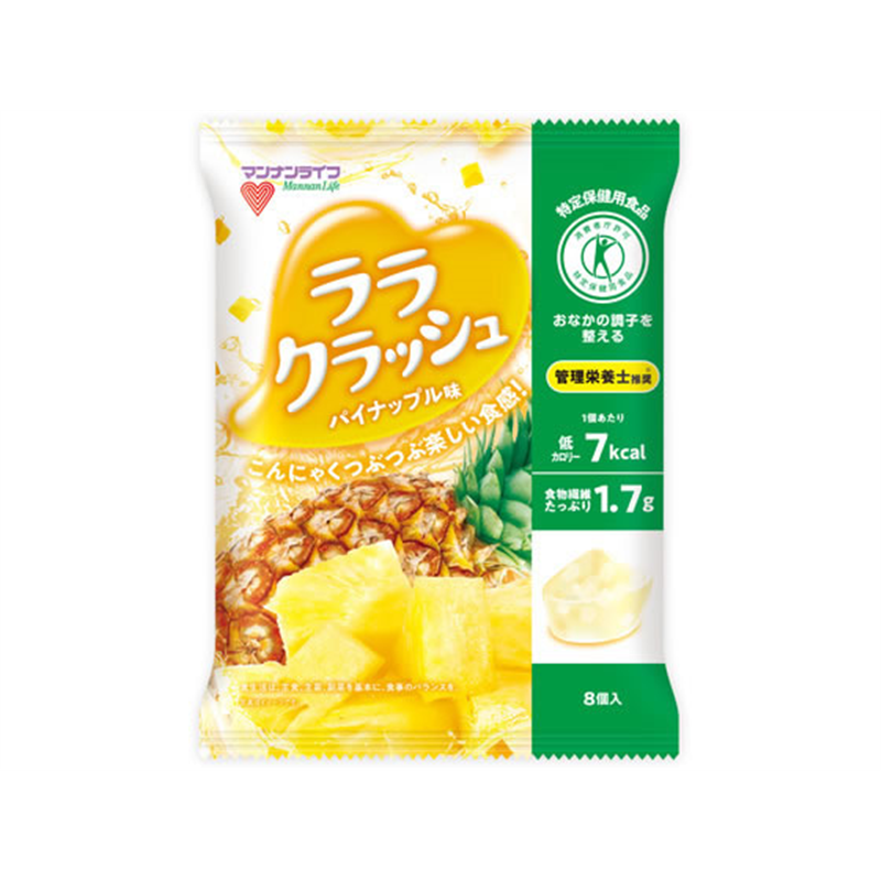 マンナンライフ 蒟蒻畑 ララクラッシュ パイナップル味 1袋※軽(ご注文単位1袋)【直送品】