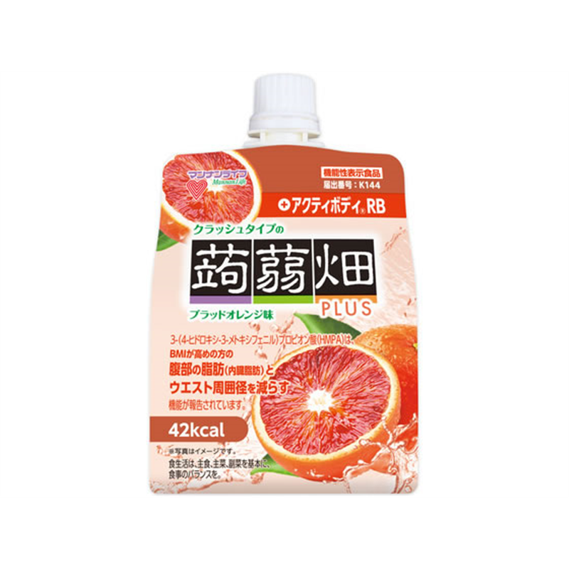 マンナンライフ クラッシュタイプの蒟蒻畑プラス ブラッド オレンジ味 1個※軽(ご注文単位1個)【直送品】