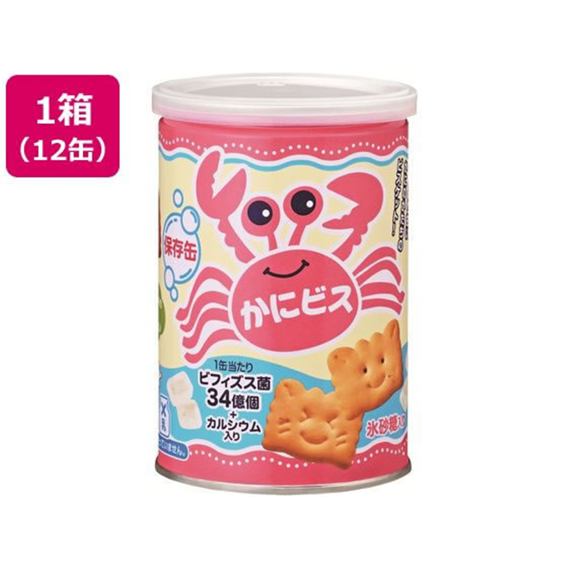 三立製菓 缶入り かにビス 100g 24缶 1箱※軽(ご注文単位1箱)【直送品】