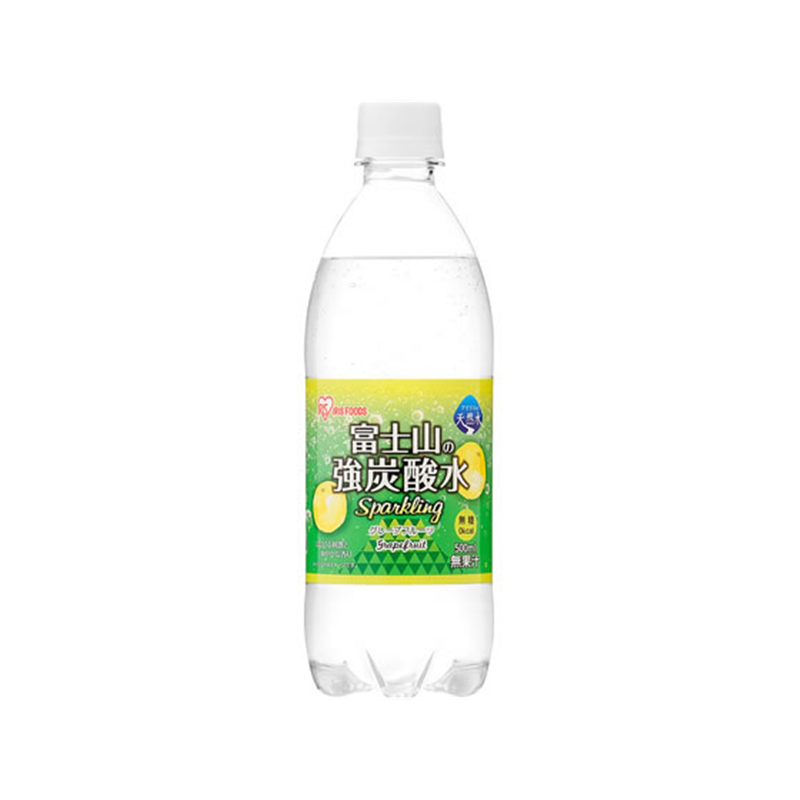 アイリスオーヤマ 富士山の強炭酸水 グレープフルーツ 500mL 1本※軽(ご注文単位1本)【直送品】