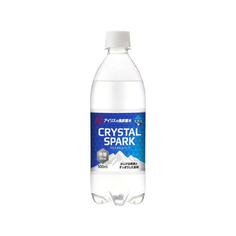 アイリスオーヤマ クリスタルスパーク アイリスの強炭酸水 500mL 1本※軽(ご注文単位1本)【直送品】