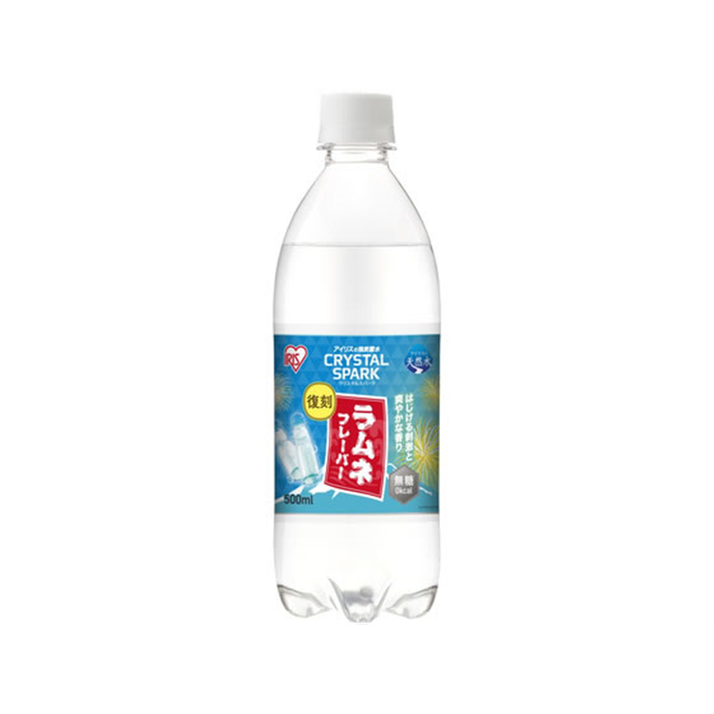 アイリスオーヤマ CRYSTAL SPARK ラムネフレーバー 500mL 1本※軽(ご注文単位1本)【直送品】