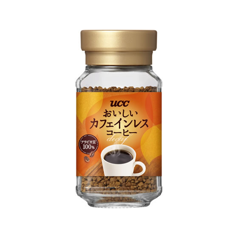 UCC上島珈琲 おいしいカフェインレスコーヒー 瓶 45g 1本※軽(ご注文単位1本)【直送品】