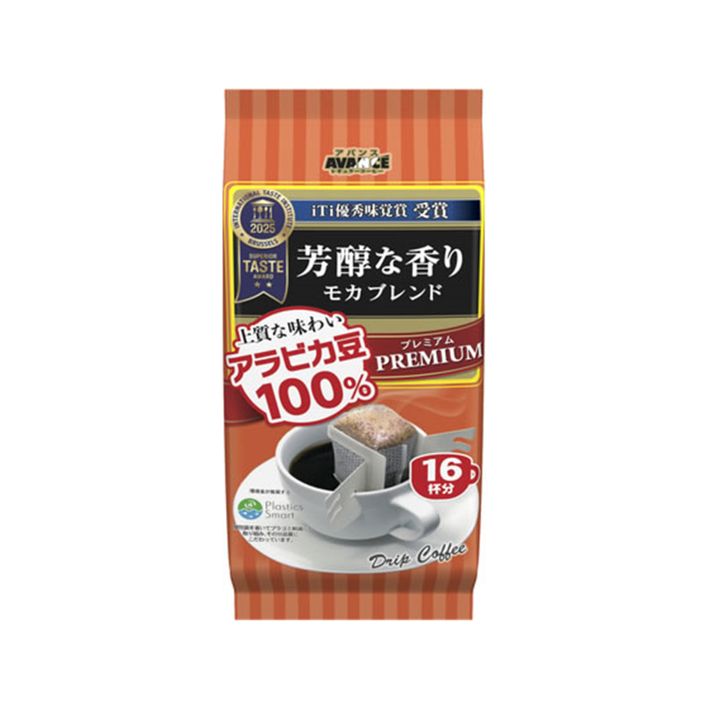 国太楼 アバンス レギュラーコーヒー プレミアムドリップ モカブレンド 16P 1袋※軽(ご注文単位1袋)【直送品】