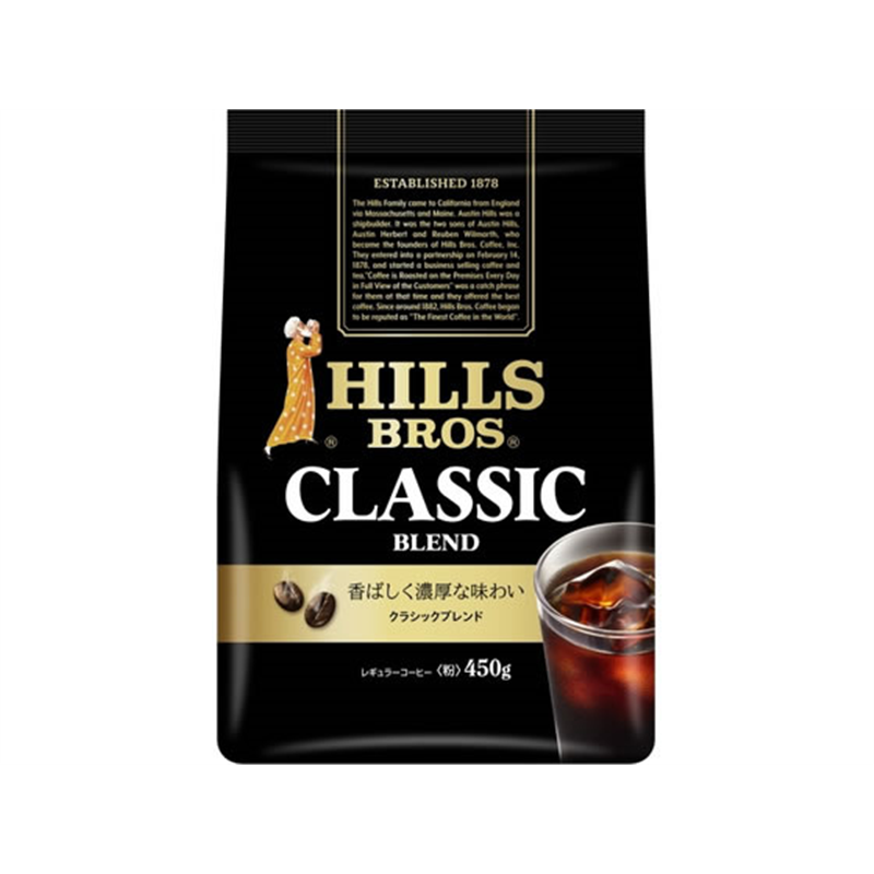 ヒルス クラシックブレンド レギュラーコーヒー 粉 450g 1袋※軽（ご注文単位1袋）【直送品】