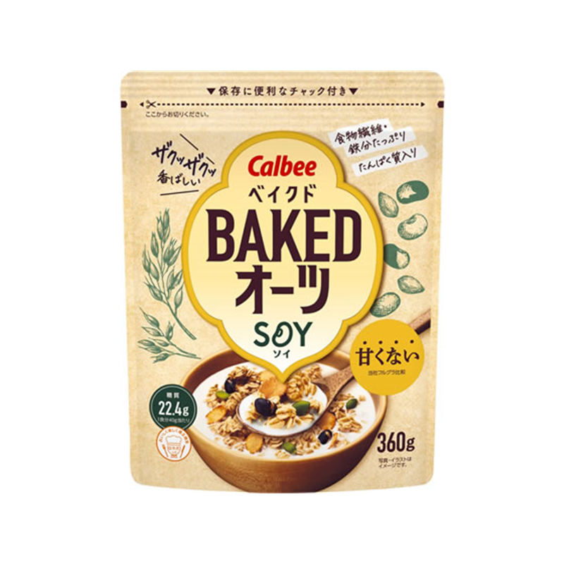 カルビー ベイクドオーツ SOY 360g 1袋※軽（ご注文単位1袋）【直送品】