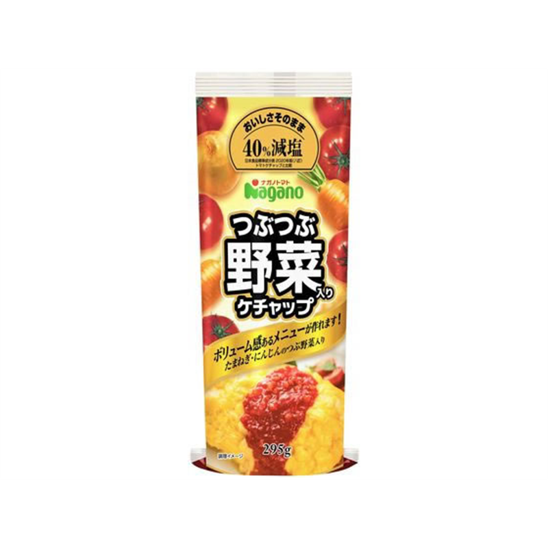 ナガノトマト つぶつぶ野菜入りケチャップ 295g 1個※軽（ご注文単位1個）【直送品】
