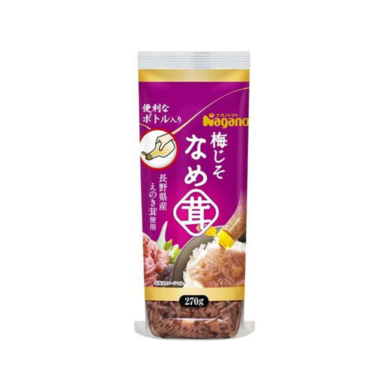 ナガノトマト 梅じそなめ茸 ボトル入り 270g 1個※軽（ご注文単位1個）【直送品】