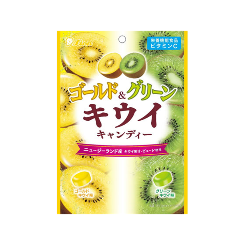 ライオン菓子 ゴールド&グリーンキウイキャンディー 71g 1袋※軽（ご注文単位1袋）【直送品】