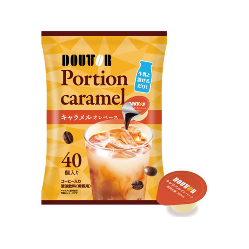 ドトール ポーション キャラメルオレベース 40個24344 1袋※軽（ご注文単位1袋）【直送品】