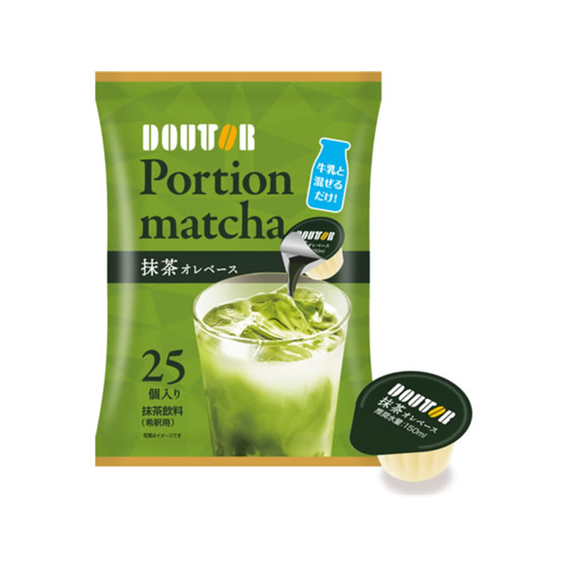 ドトール ポーション 抹茶オレベース 25個24508 1袋※軽（ご注文単位1袋）【直送品】