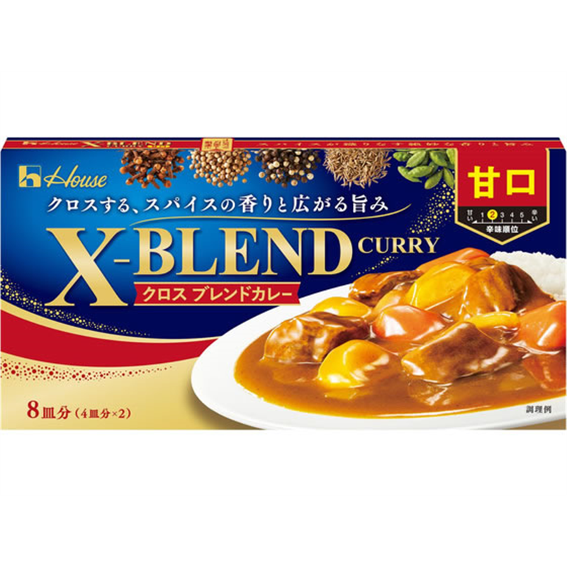 ハウス食品クロスブレンドカレー 甘口 1個※軽（ご注文単位1個）【直送品】
