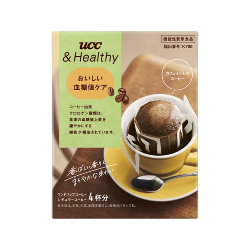 UCC &Healthy おいしい血糖値ケア ワンドリップコーヒー 4P351992 1箱※軽（ご注文単位1箱）【直送品】
