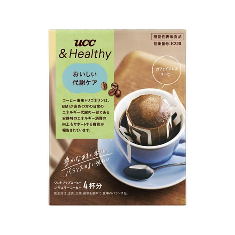 UCC &Healthy おいしい代謝ケア ワンドリップコーヒー 4P351991 1箱※軽（ご注文単位1箱）【直送品】