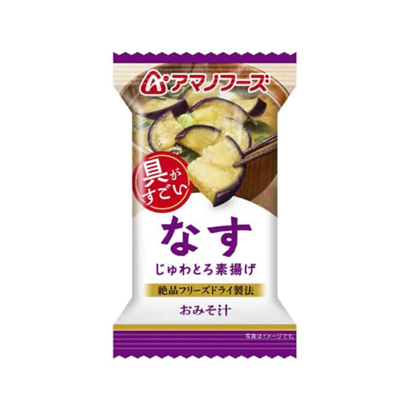 アマノフーズ 具がすごい おみそ汁 なす フリーズドライ 1個※軽（ご注文単位1個）【直送品】