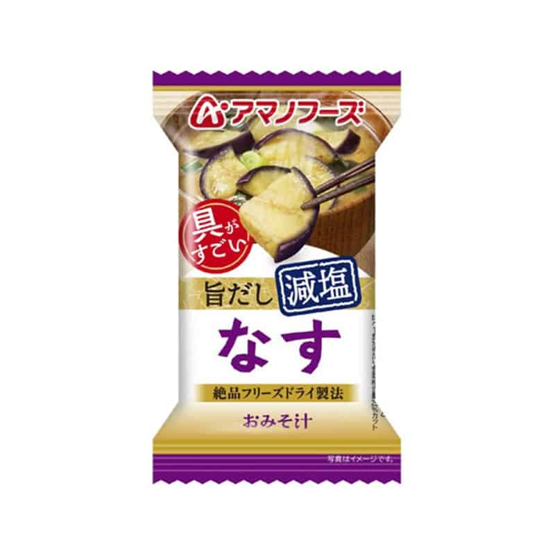 アマノフーズ 具がすごい おみそ汁 なす 旨だし減塩 フリーズドライ 1個※軽（ご注文単位1個）【直送品】