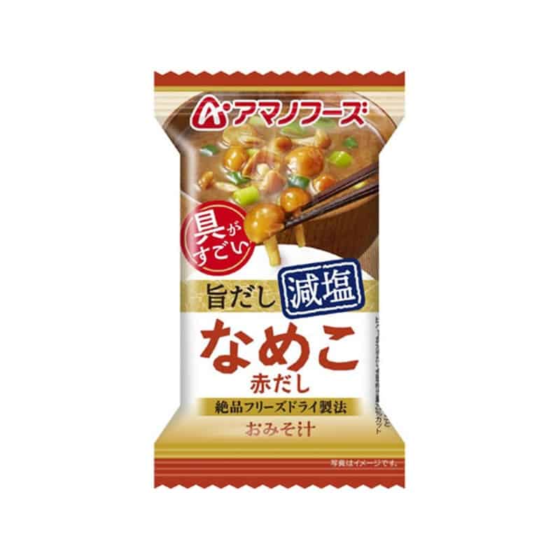 アマノフーズ 具がすごい おみそ汁 なめこ 赤だし 旨だし減塩 フリーズドライ 1個※軽（ご注文単位1個）【直送品】