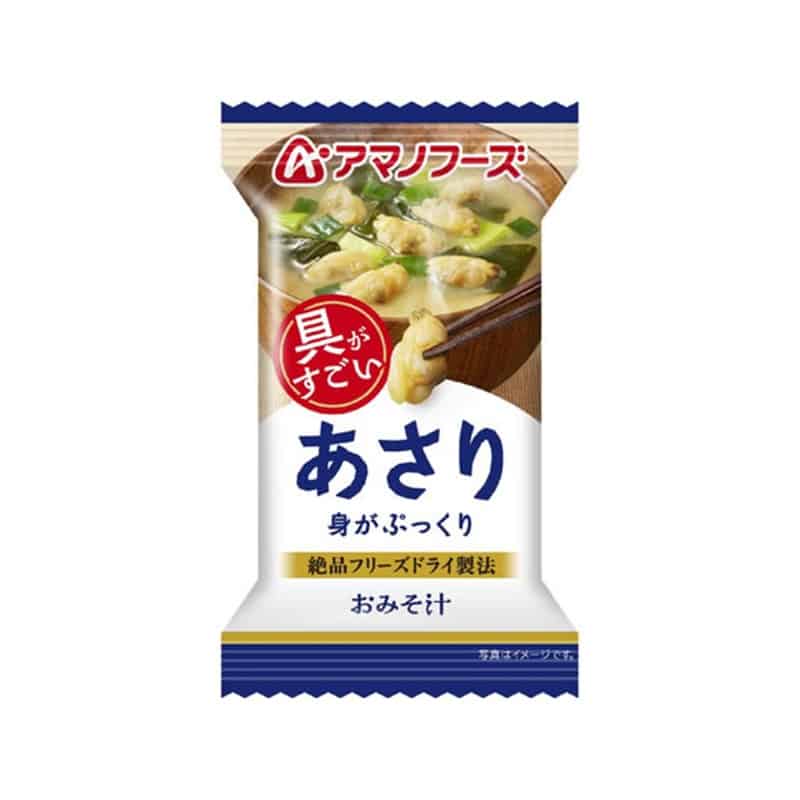 アマノフーズ 具がすごい おみそ汁 あさり フリーズドライ 1個※軽（ご注文単位1個）【直送品】
