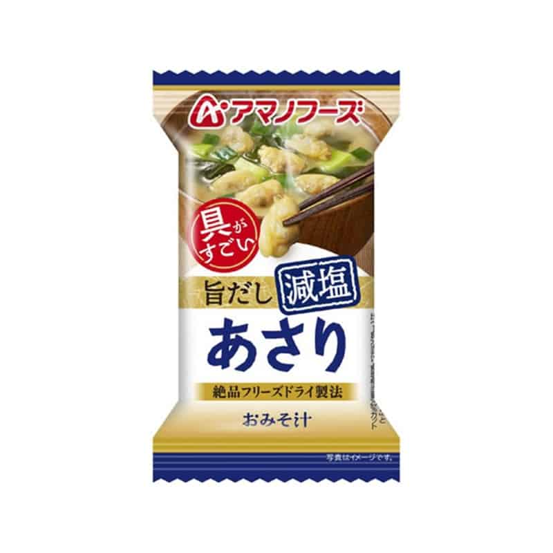 アマノフーズ 具がすごい おみそ汁 あさり 旨だし減塩 フリーズドライ 1個※軽（ご注文単位1個）【直送品】