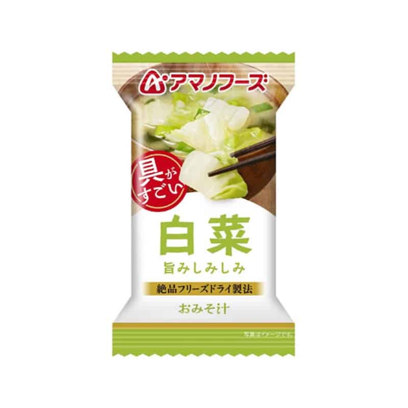 アマノフーズ 具がすごい おみそ汁 白菜 フリーズドライ 1個※軽（ご注文単位1個）【直送品】