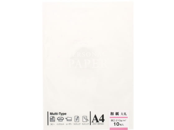マルアイ OA用紙 厚口 A4 大礼白 10枚 OA-110 1冊（ご注文単位1冊)【直送品】