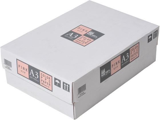 APPJ カラーコピー用紙 ピンク A3 500枚×3冊 CPP002 1箱(ご注文単位1箱)【直送品】