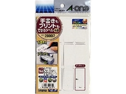 エーワン 手書きもプリントもできるラベル 角型 12面 26007 1冊(ご注文単位1冊)【直送品】