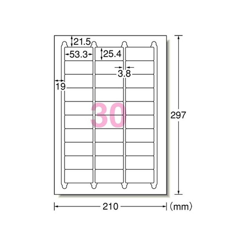 エーワン ラベルシール[ハイグレード] 30面 四辺余白 20枚 75230 1冊（ご注文単位1冊)【直送品】