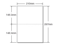 マルチプリンタ帳票 A4 白紙 2面 100枚 A4HF2-0 1袋(ご注文単位1袋)【直送品】