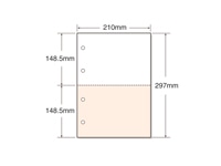 マルチプリンタ帳票 A4 カラー 2面 4穴 100枚 A4CF2-4A 1袋(ご注文単位1袋)【直送品】