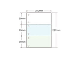 マルチプリンタ帳票 A4 カラー 3面 6穴 100枚×20冊 A4CF3-6A 1箱(ご注文単位1箱)【直送品】