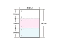 マルチプリンタ帳票 A4 カラー 3面 6穴 100枚 A4CF3-6 1袋(ご注文単位1袋)【直送品】
