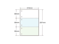 マルチプリンタ帳票 A4 カラー 3面 6穴 100枚 A4CF3-6A 1袋(ご注文単位1袋)【直送品】