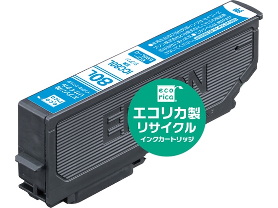 エコリカ エプソン用リサイクルインクカートリッジICC80L 1本(ご注文単位1本)【直送品】