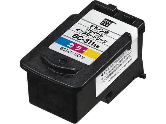 エコリカ キャノン用リサイクルインクカートリッジBC-311 1本(ご注文単位1本)【直送品】